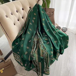 90*180cm New Imitated Silk Satin Dot pattern print scarf long Shawl Scarf