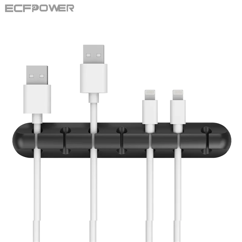 Data line storage 7 hole Silicone cable Holder Clip Earphone Cord Winder Tidy Desktop usb cable organizer