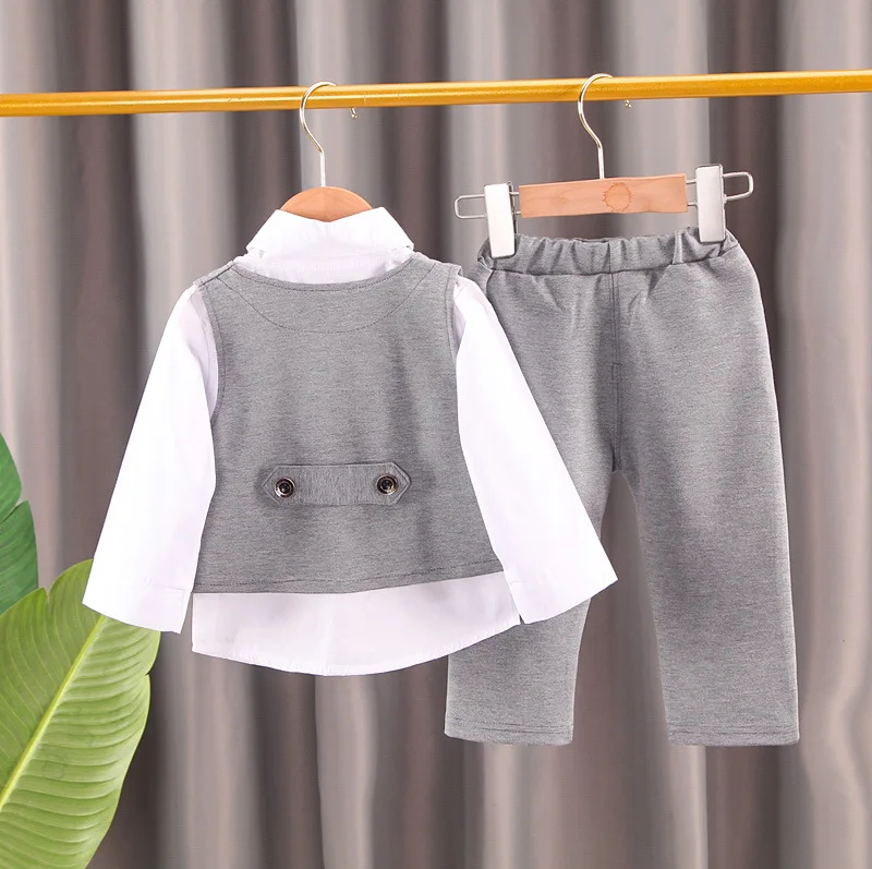Fashion children clothing Korean style spring and autumn Korean style boy baby clothes infant vest three-piece suit