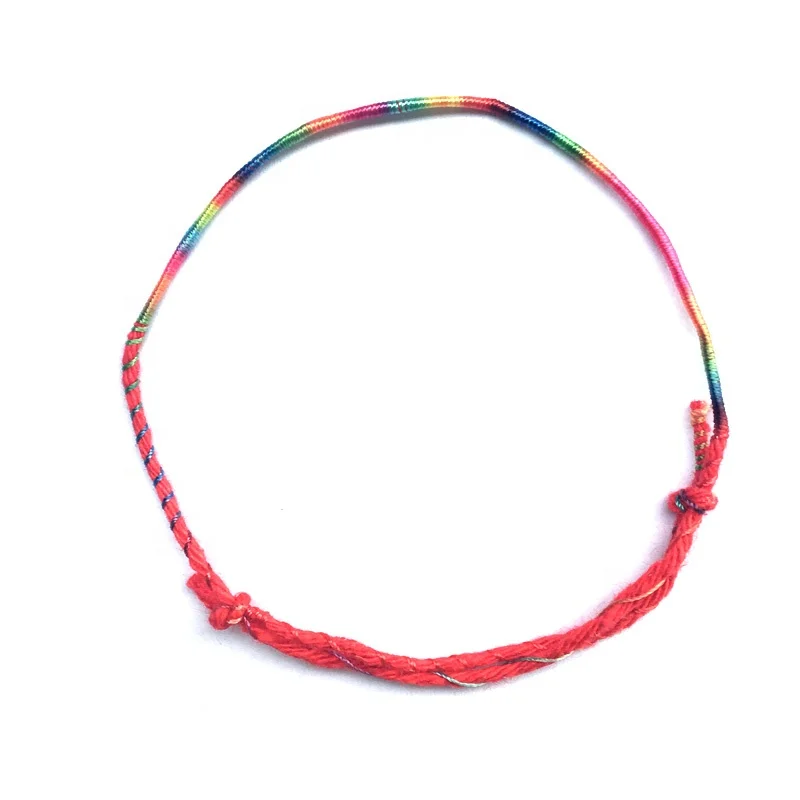 Hotsale Wholesale summer beach cute rainbow cheap anklet for couples