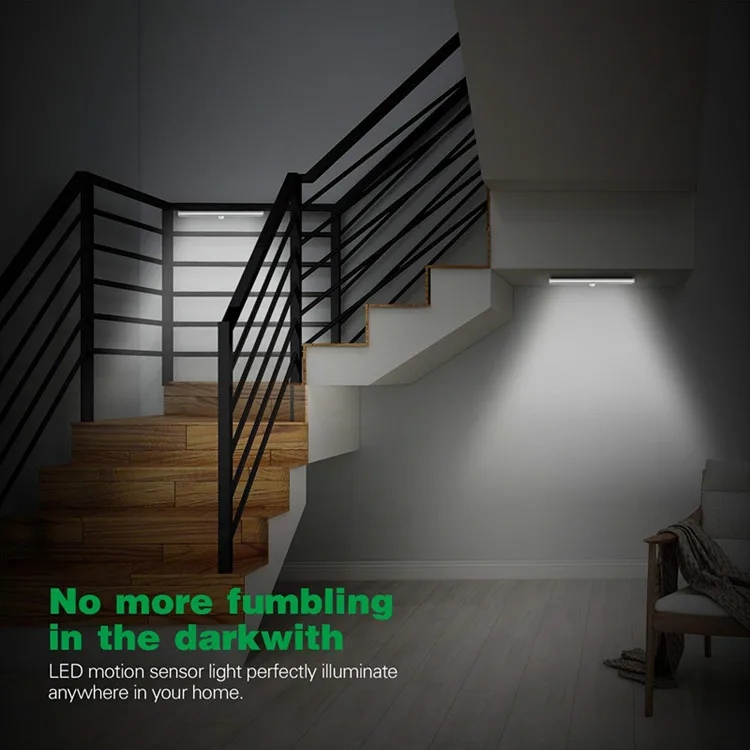 24-LEDs Rechargeable Wireless Closet Night Lighting Table Cabinet Bookcase  Lamp LED Motion Sensor  Light