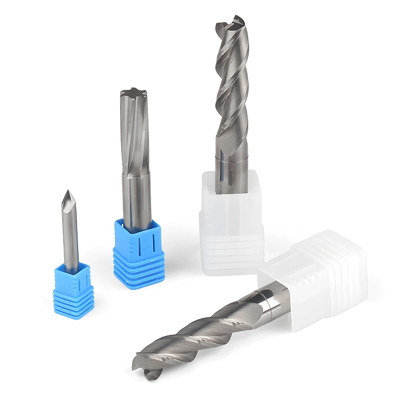 HRC 45-65 carbide end mill cnc tool milling cutter for steel