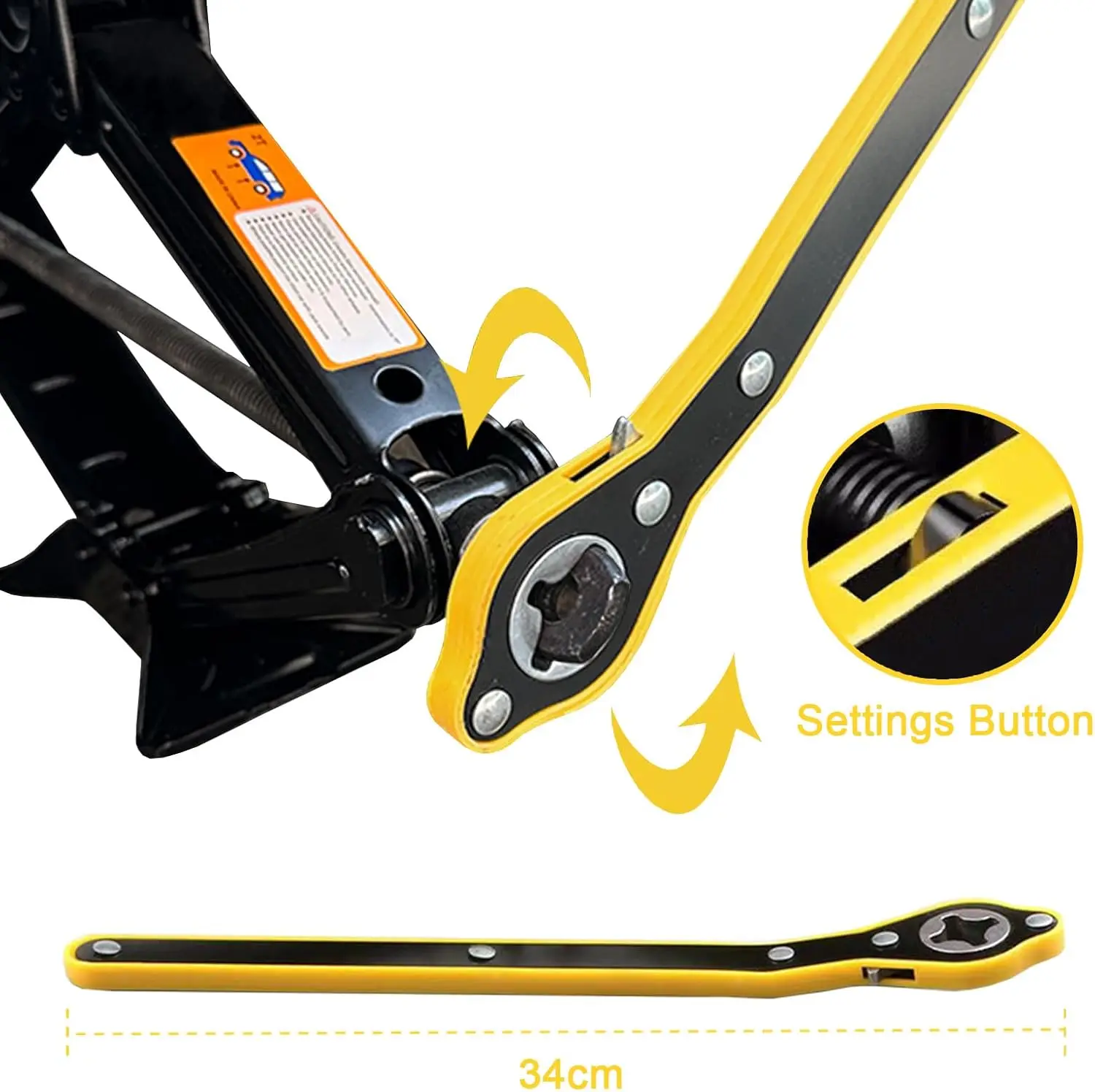 Peaktop  1T Car Jack - Scissor Jack