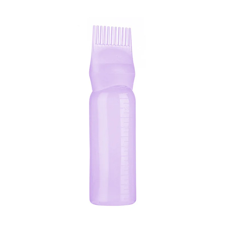 Beauty Salon Hair Coloring Dye Dispensing Oil Applicator Bottle Hair Dye Oil Applicator With Comb Brush