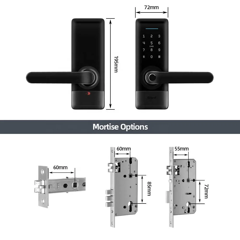 Security Keyless Electronic Door Lock  WiFi Smart Biometric Fingerprint Door Lock  App Digital Fingerprint Door Lock