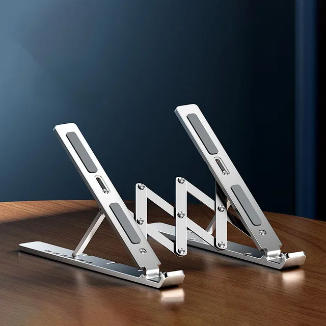 Adjustable Laptop Stand 11 to 15.6 inch Notebook Portable Metal Riser Aluminum Alloy Holder Foldable Office Computer Cooler