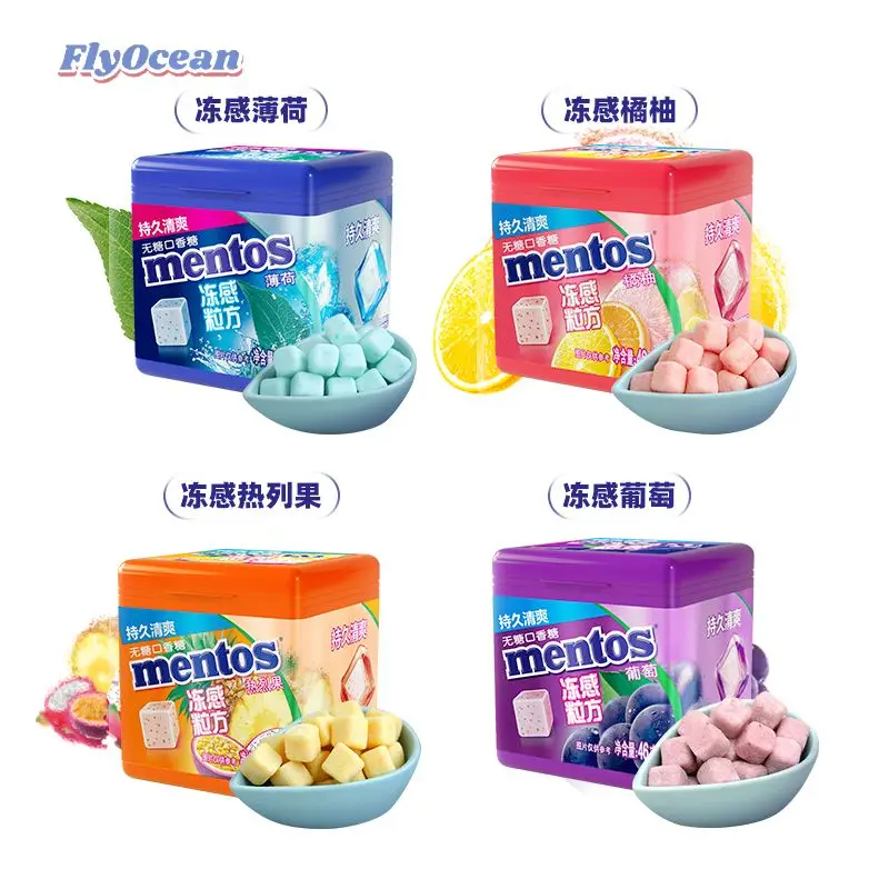 Wholesale Famous Brand Sugar-Free Fruit Minty Gum 46g Roll in Bulk Exotic Candy Packaging Hot Selling Minty Mints