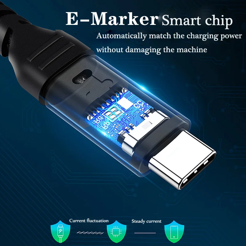 High Quality USB3.1 Type C To Type-c Data Cable PD 20V 5A 100W Fast Charging USB Cable for MacBook Phone