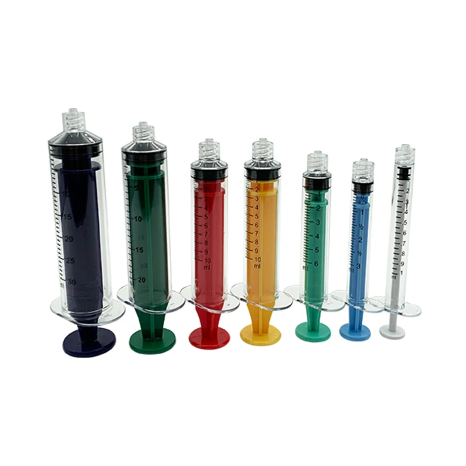 Disposable Colored Luer Lock Polycarbonate Colorful Syringe PC Syringes