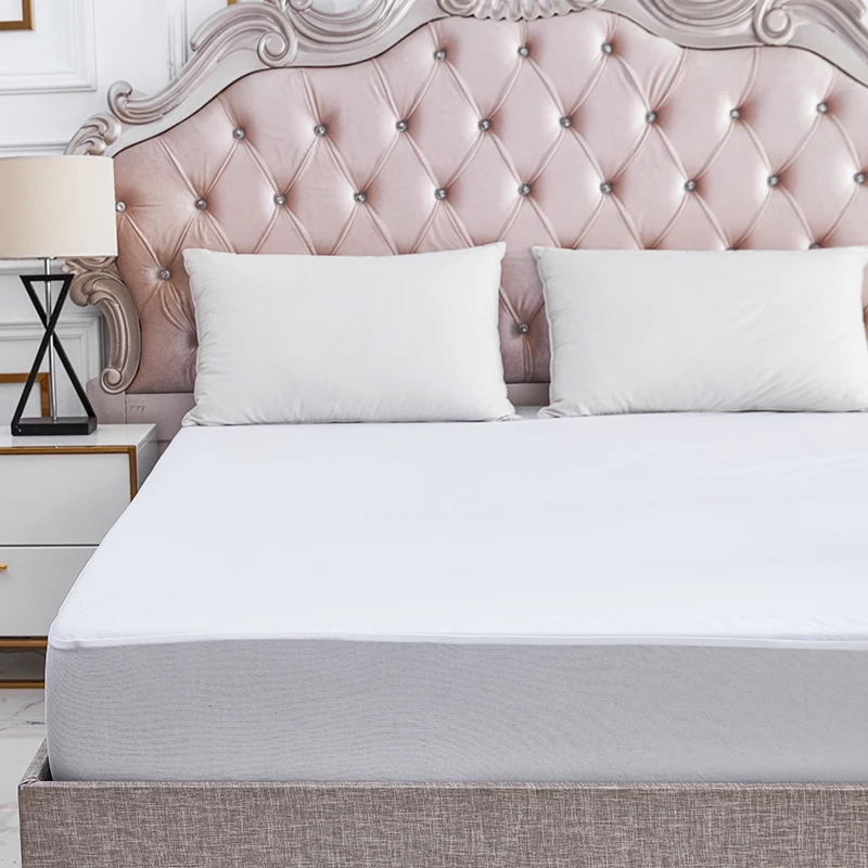 Premium Fitted Sheet Style Noiseless Mattress Cover Waterproof Mattress Protector for Home, Bedroom, Hotel