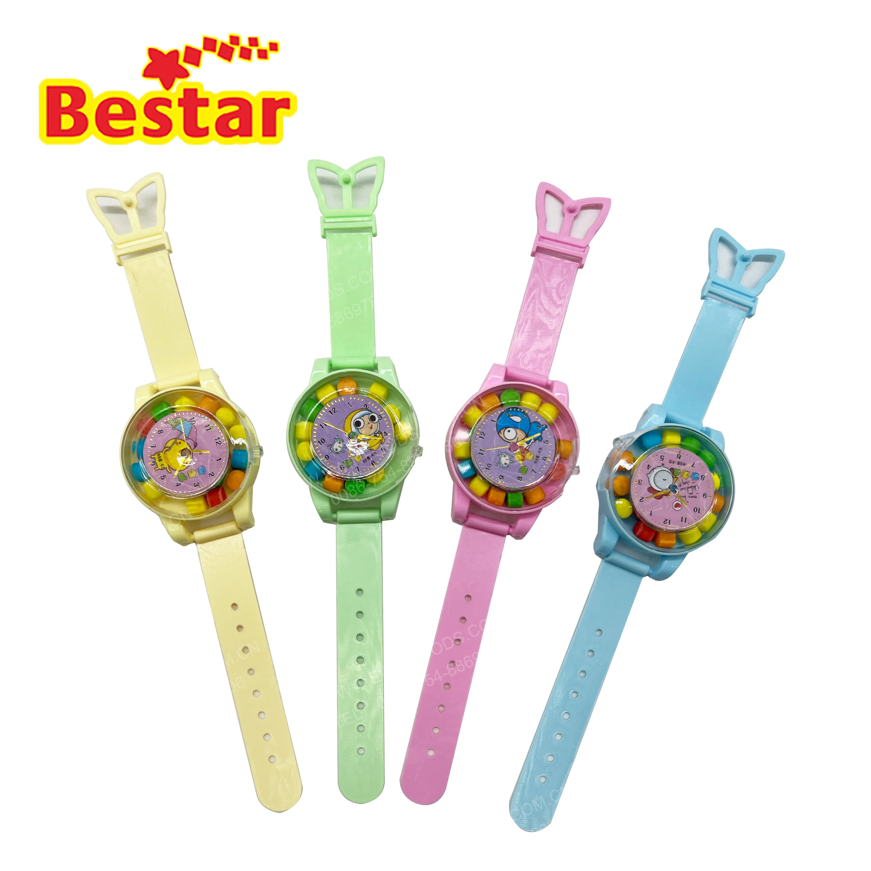 Детские многоцветные часы с конфетами 4 г