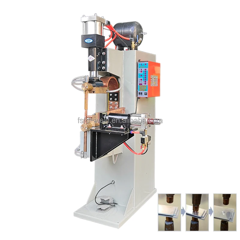 Supermarket shelf hanging display hook spot welding machine