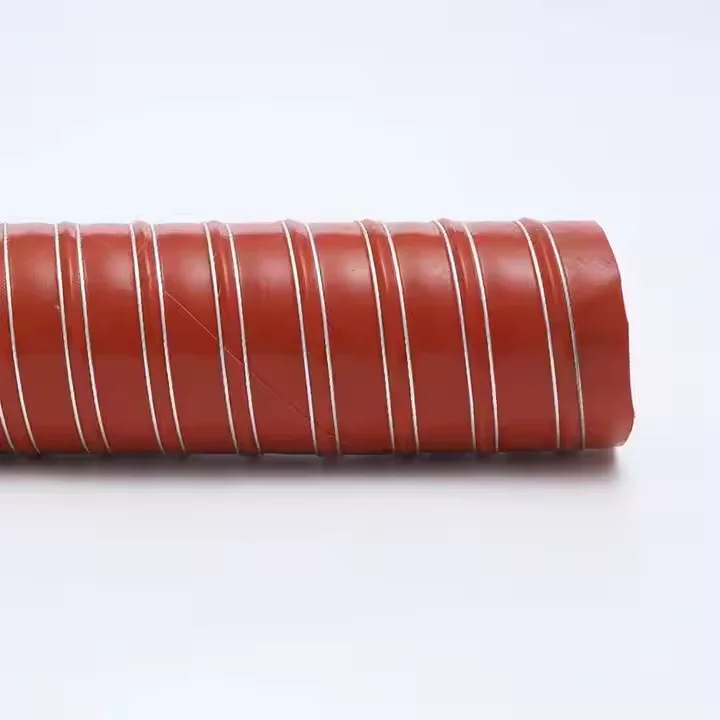 High-Temperature Silicone Air Duct Hose 1-2 Ply Red Black High-Performance Flexible Ventilation Silicone Tube HVAC Systems
