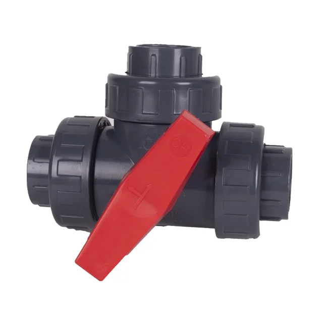 ERA PVC/CPVC Plastic valves and fittings PVC compact 3-ways ball valve Plumbing Material Fitting Plastic