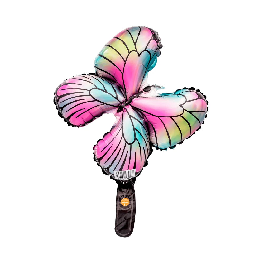 small butterflies iridescent foil balloon holo glossy effect holographic layout colorful beautiful butterfly decoration balloon