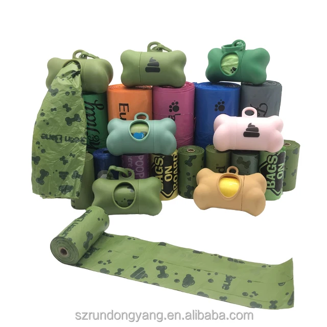 Eco Friendly Green Biodegradable Poop Bags Compostable Pet Bag Custom Logo Dog Holder