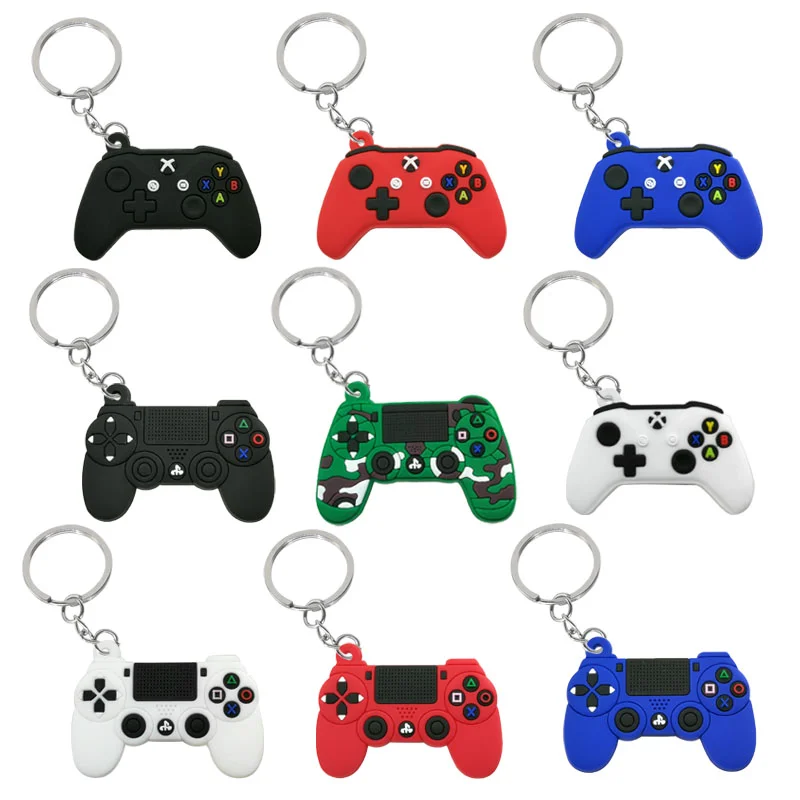 hot selling PVC Game Machine Keychain & Keyring Cute Gamepad Joystick Key Chain Keychains Bag Car Hanging