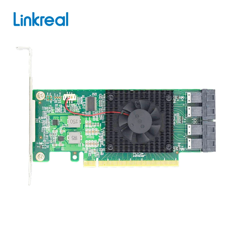 LRNV9347-4I PCIe 3,0x16 до 4 x U.2 (SFF-8643) NVMe переключатель карты