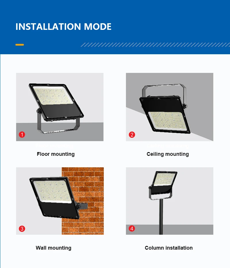 High bright industrial waterproof aluminium reflector 50w 100watt 150w 200w 250 watt smd floodlights led garden flood light