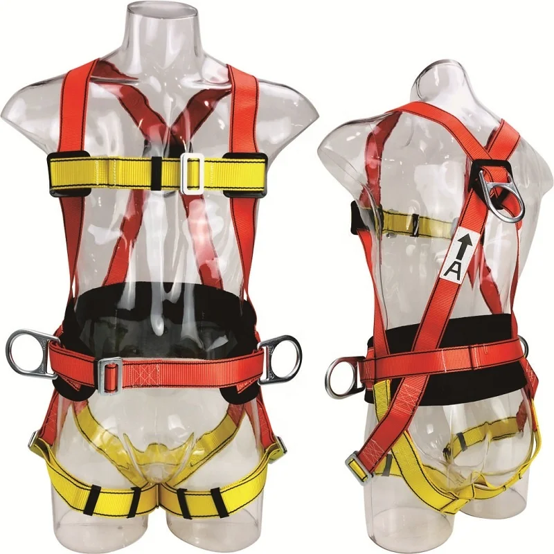 
D-Ring full body safety Harness with Removable Belt and Additional Padding (S-M-L) OSHA/ANSI Compliant 