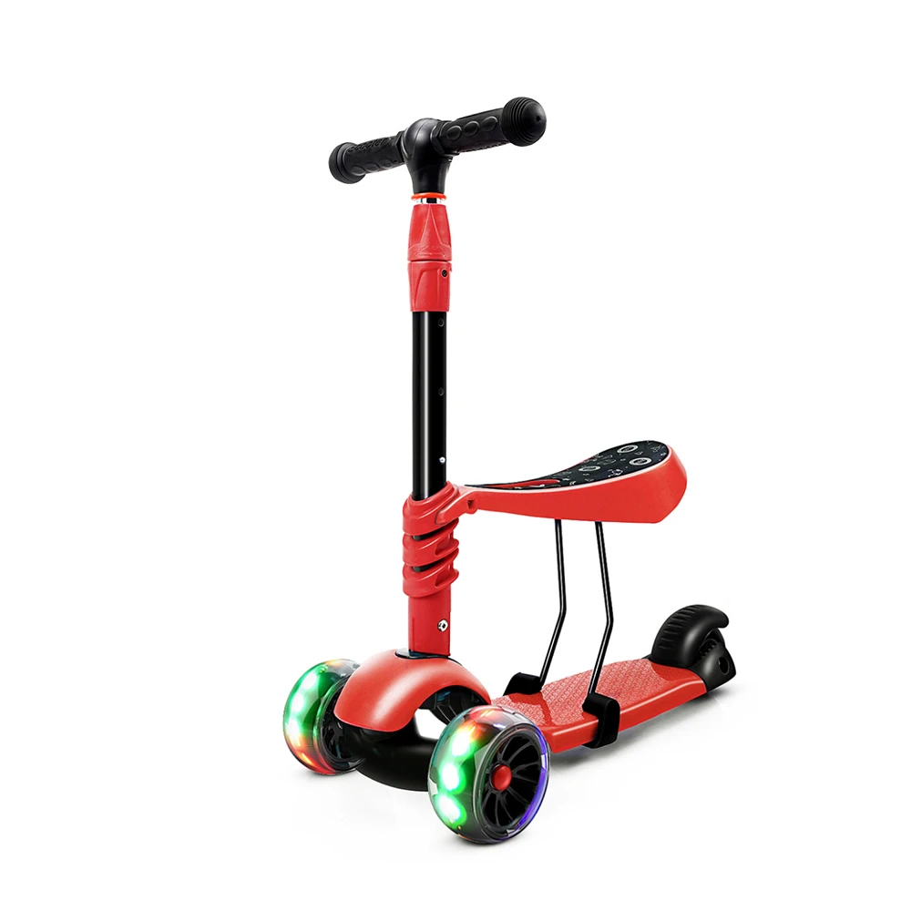 
Korimefa 2 in 1 Toddler Kids Kick Scooter for Child 3 Wheels kids seated scooter 