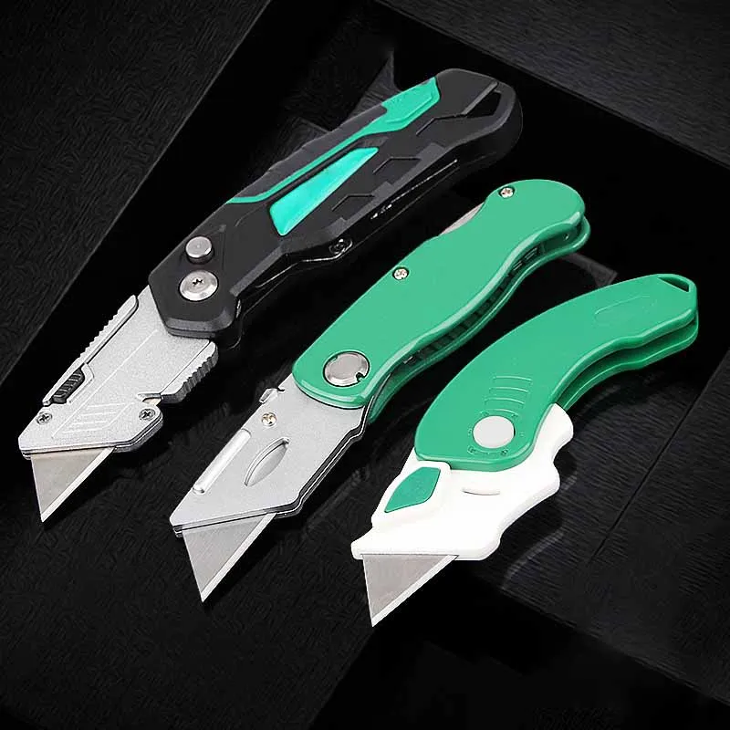 Wholesale folding knife 3-piece set sharp durable grip comfortable compact convenient storage art utility knife