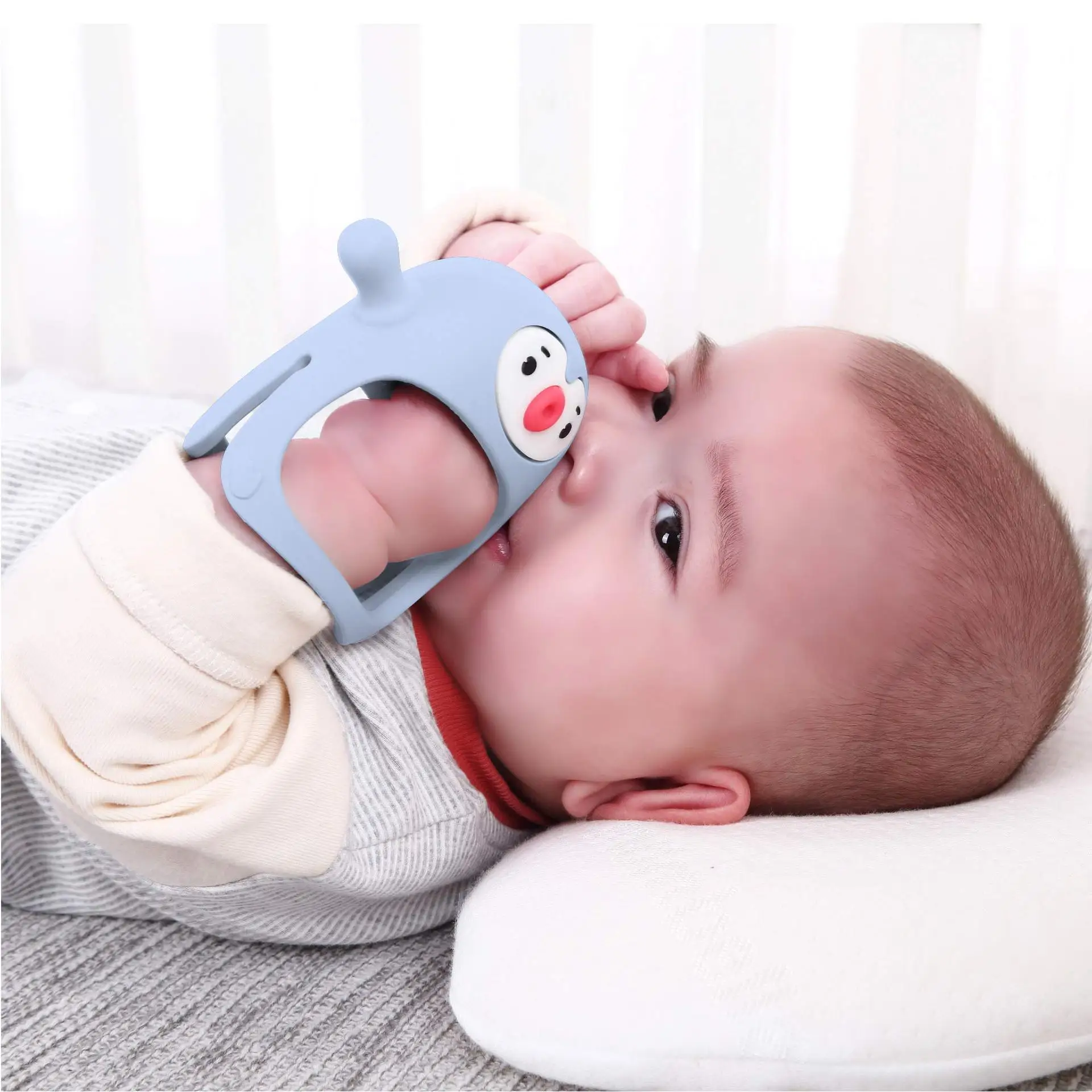 Baby Chew Toys Hand Pacifier for Breast Feeding Babies Car Seat Toy for New Born Safe BPA Free Teether for Sucking