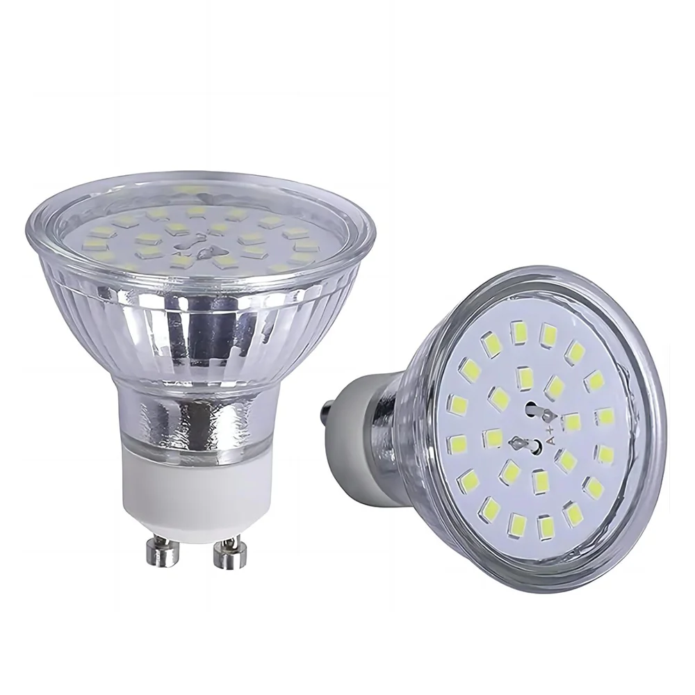 Led Bulb/led Spot Light /led Lamp Smd Cup Gu10 21leds Glass Cover Spotlight