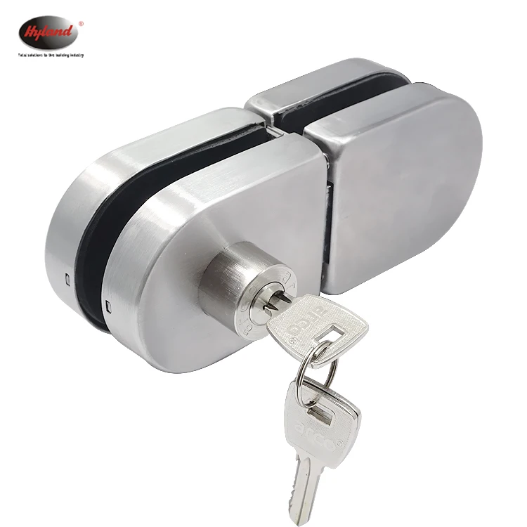 HYLAND OEM GL125 Stainless steel Glass door lock, frameless glass lock for double door