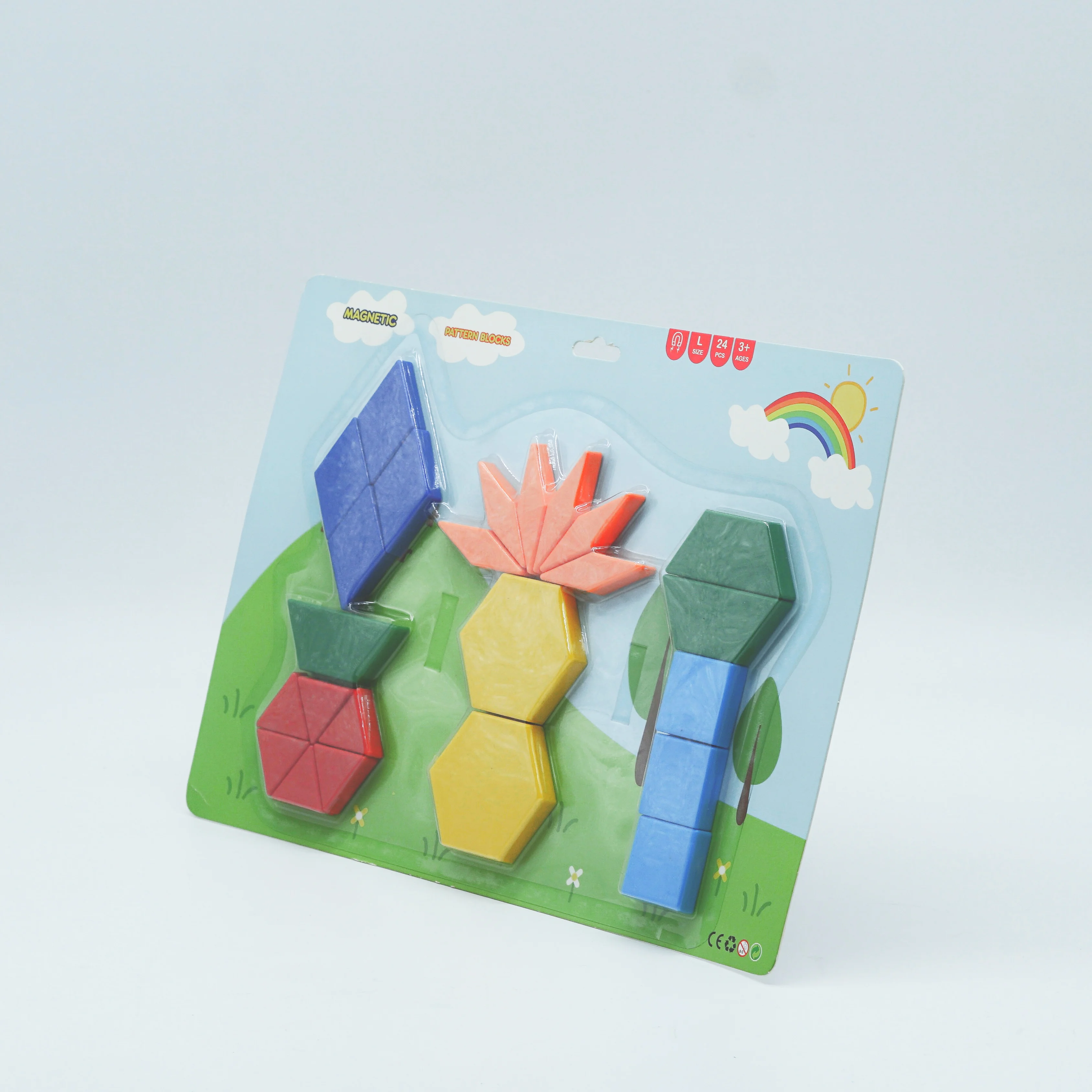 24 pcs magnetic pattern blocks learning resources pattern block pictures for kid