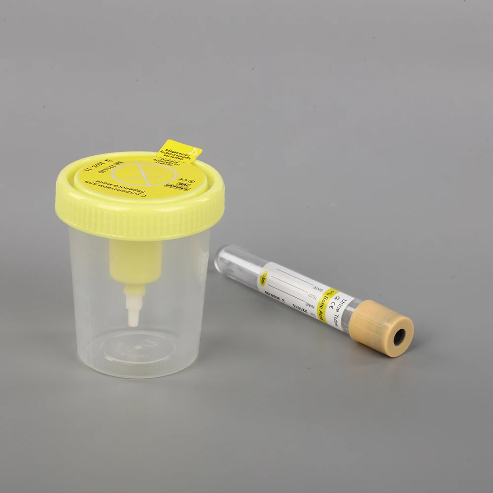 30Ml 60Ml 90ml Urine Drugs Collection Test Cup Leak Proof Medical Vacuum Negative Pressure Urine Cup