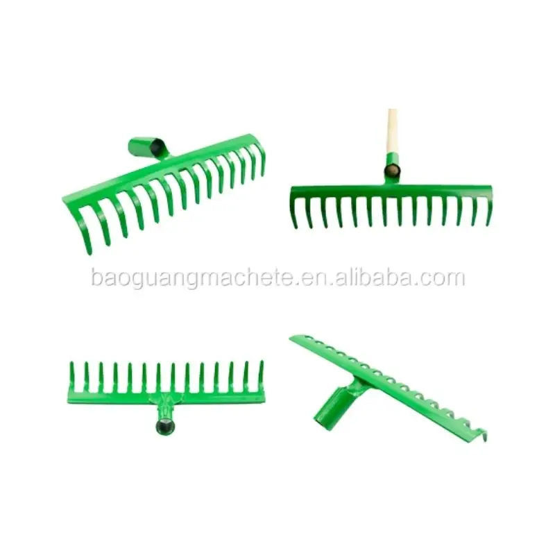 Hot sell Garden farm tools metal rake garden cleaning rake outdoor lawn rake