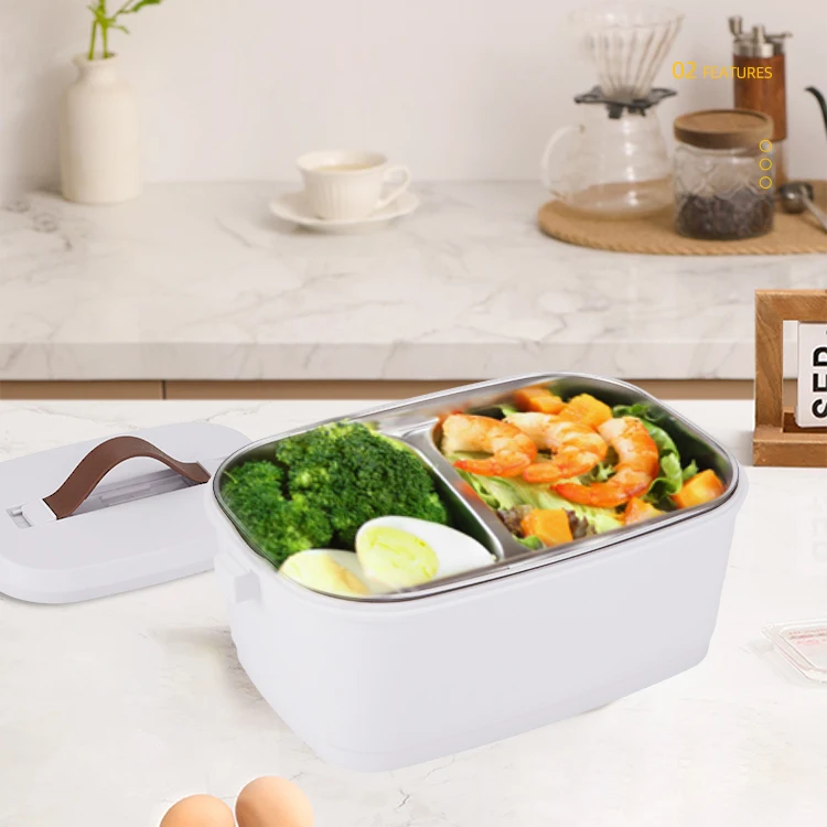 GuangDong Factory 40W Lunch Heating Bento Lunch Box Car portable Food Heater 1.5L Electric Lunch Box With Cutlery