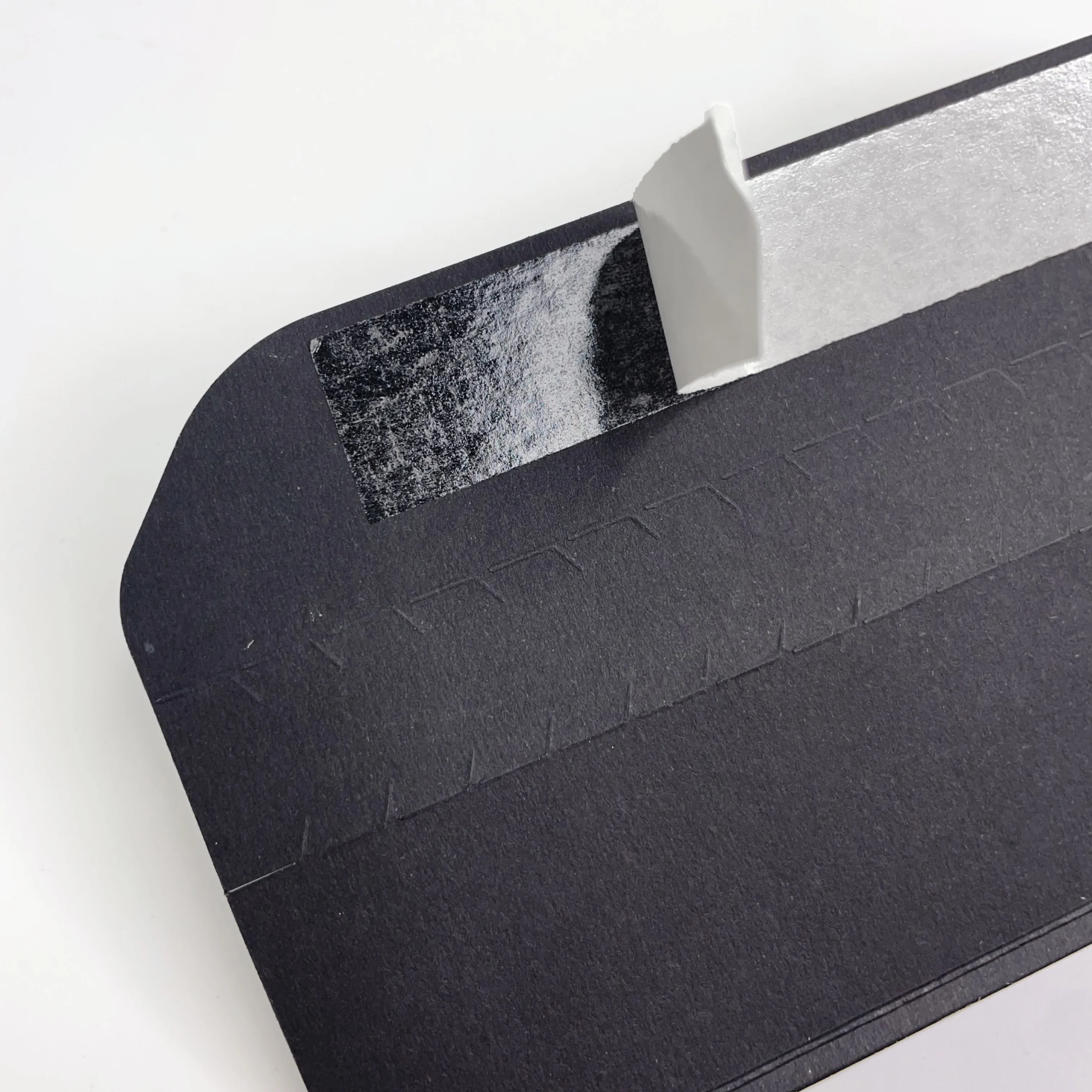 Recyclable custom logo business thank you card packaging envelope tear strip black paper envelopes with UV printed