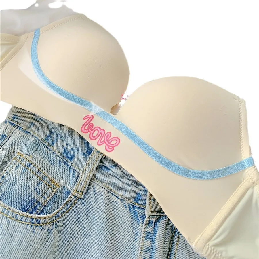 Wholesale High Quality Sweet Lust Wind Uncut Underwear Comfortable Push-up Without Steel Ring Sexy Beautiful Back Bra