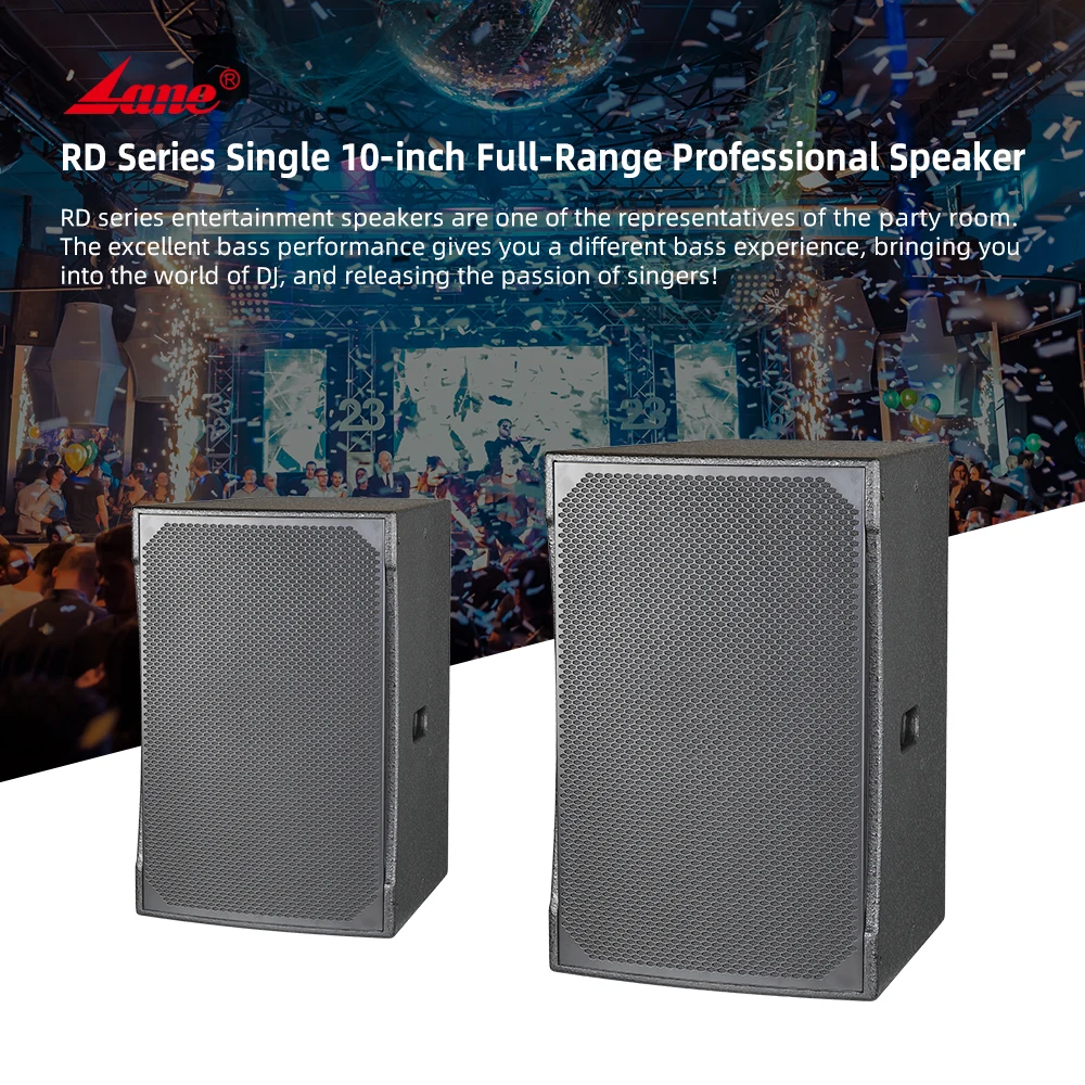 Lane RD10 In Stock Single 10 inch Full Range Passive PA Night Club Soundbar Subwoofer  Professional Speakers System