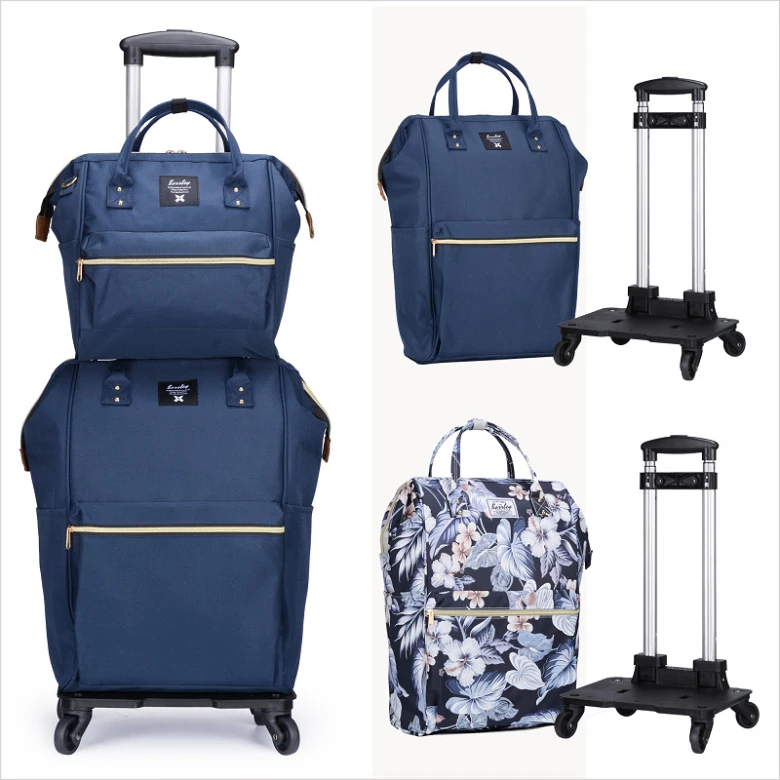 2021 New Style 2 Pcs Set Suitcase Tralvelling Trolley  Travel Bag Style Luggage Bag Set For Men Women