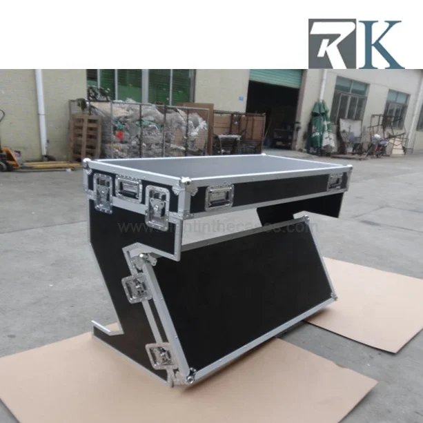 rk portable dj z table and Foldable Tour Table Flight Case /dj booth portable z