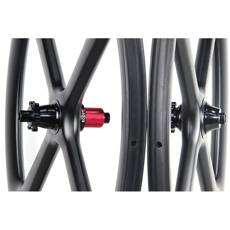 4-Spoke Wheels Carbon MTB with Chosen Hubs for 650B/27.5 Inch Mountain Bikes/E-bikes Customized Decal