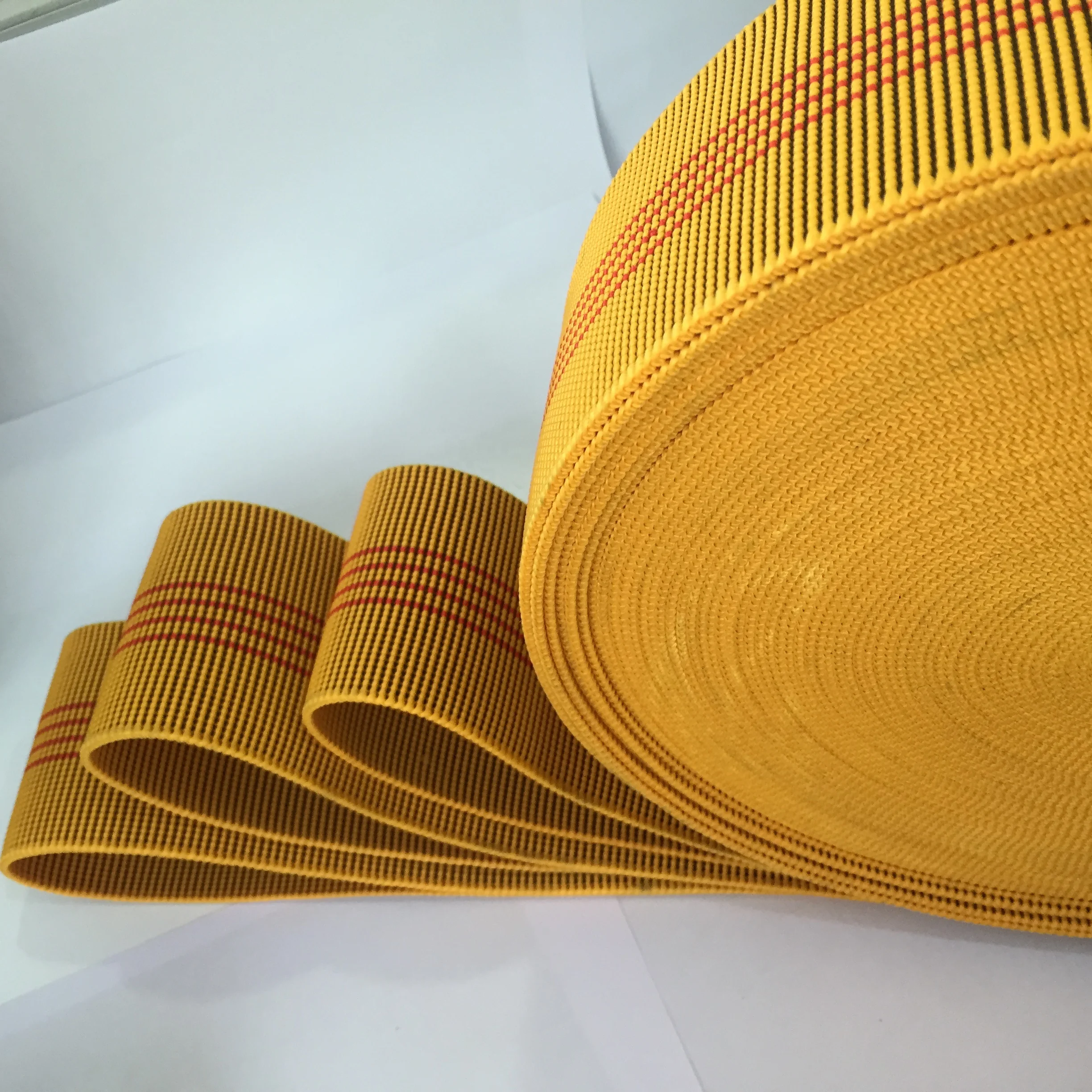 7 CM yellow popular Factory Custom  Elastic Webbing Tape For sofa