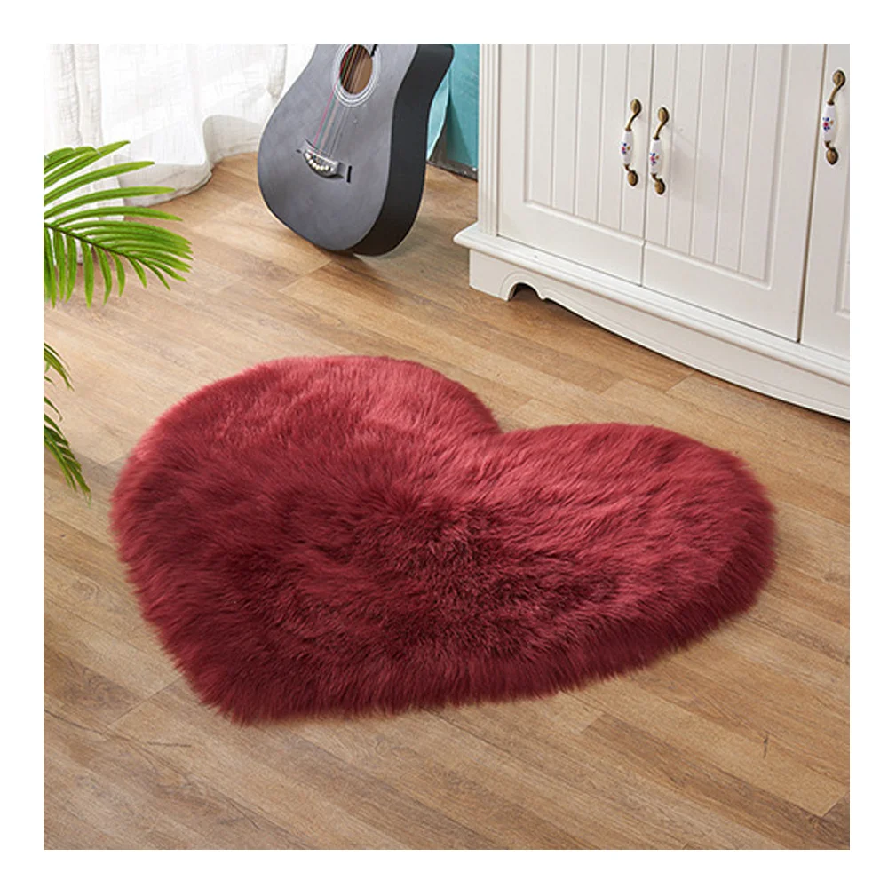 crawling baby carpet play mat kids playmat Heart shaped soft and comfortable plush carpet for living room and bedroom