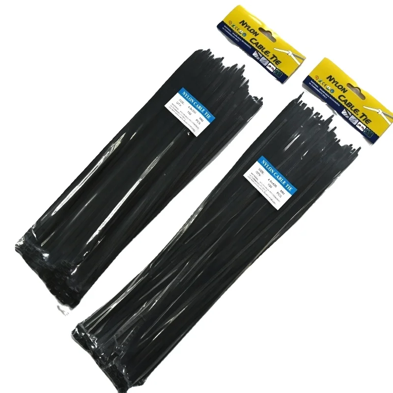 4.6*300mm Plastic Self locking Nylon 66 Black Cable Ties China Manufacturer Free samples