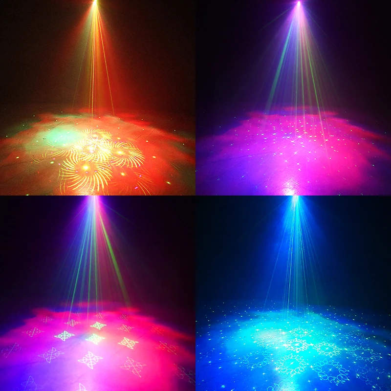 Portable USB Mini Night Club Laser Light Sound Activated Animation Led Disco Party Light With Remoter Red Light Laser For Event