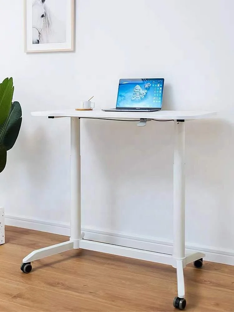 One touch Gas lift Height Adjustable Standing table desk Pneumatic Height-Adjustable Standing Desk