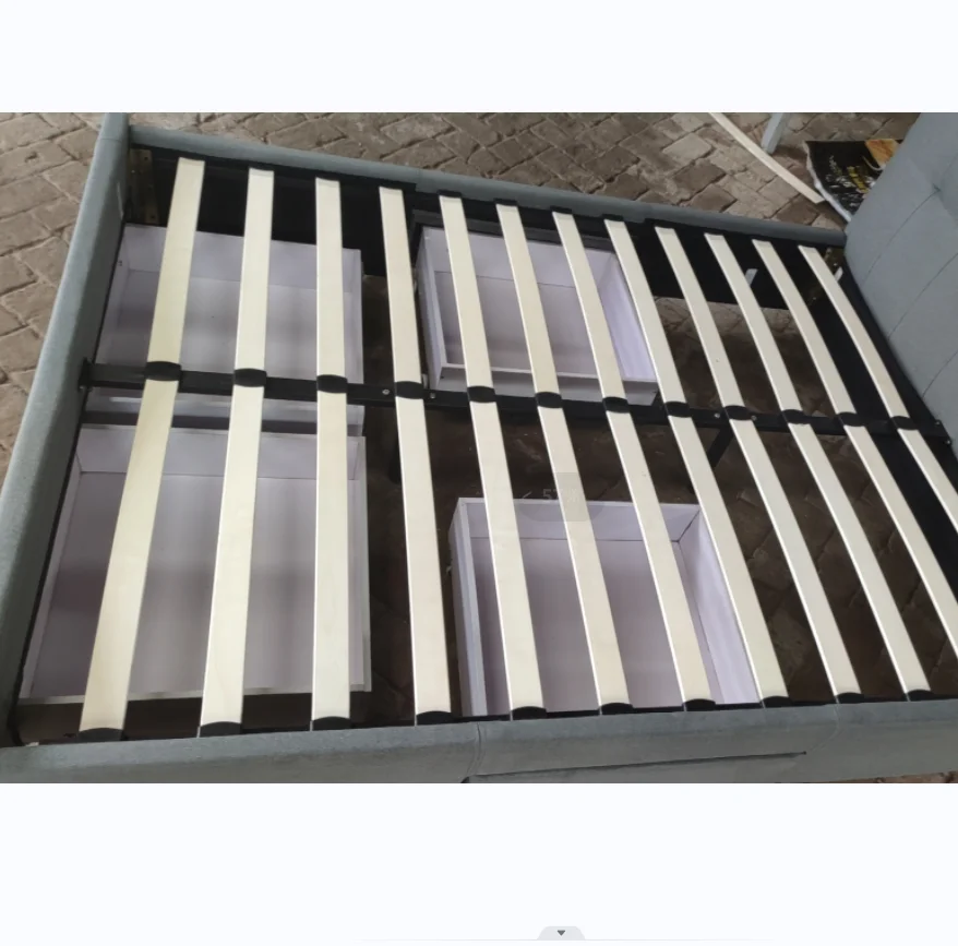 Professional Factory Direct Hot Selling Double King Size PU Leather LED Drawer Bed With Storage 4 Drawers Bed