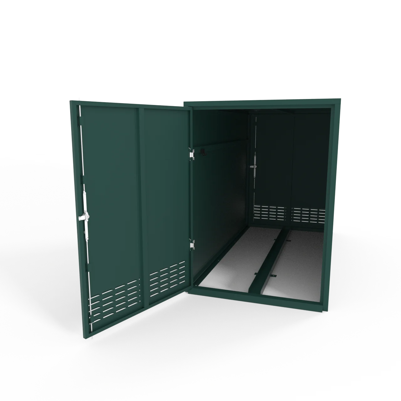 Customized Outdoor Bike Locker Street Steel Bicycle Storage Cabinet Waterproof Outdoor Furniture Powder Metal Sheet Fabrication