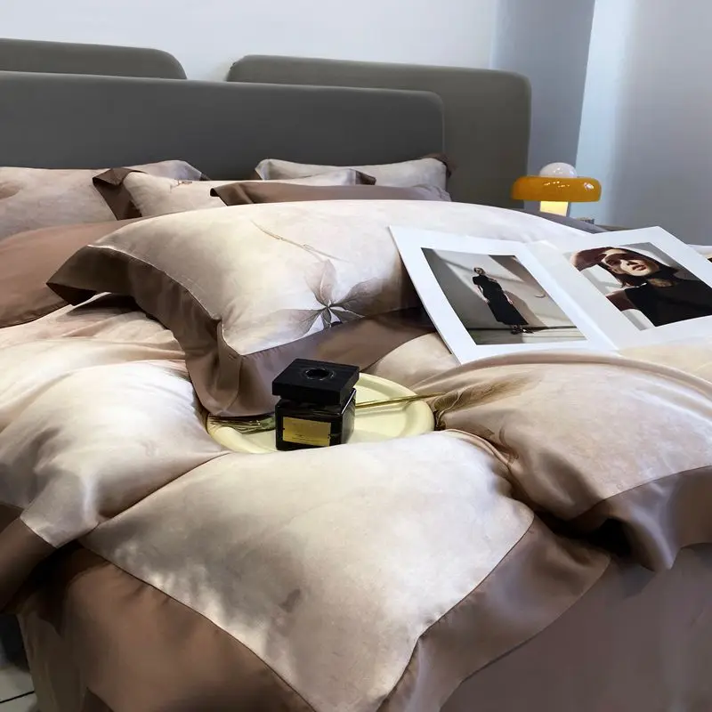 SndonNew hot exquisite exquisite luxury tencel bedding set can be customized design bedding set