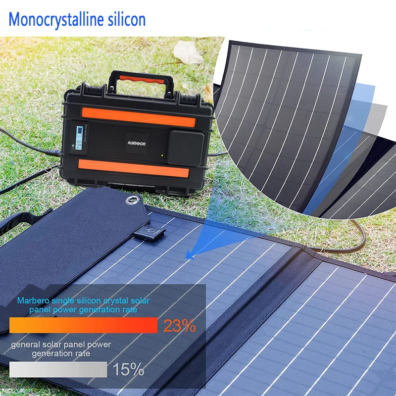 100W 120W solar phone charger Portable Foldable Solar Panel Charger For Power Stations