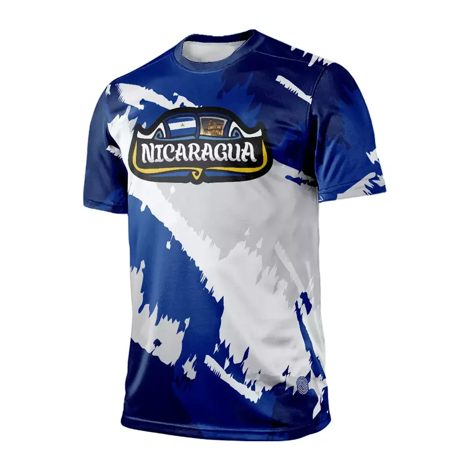 Новое поступление мужские футболки с флагом Nicaragua большие размеры на заказ летняя одежда футболка для мужчин топы быстросохнущие спортивные повседневные