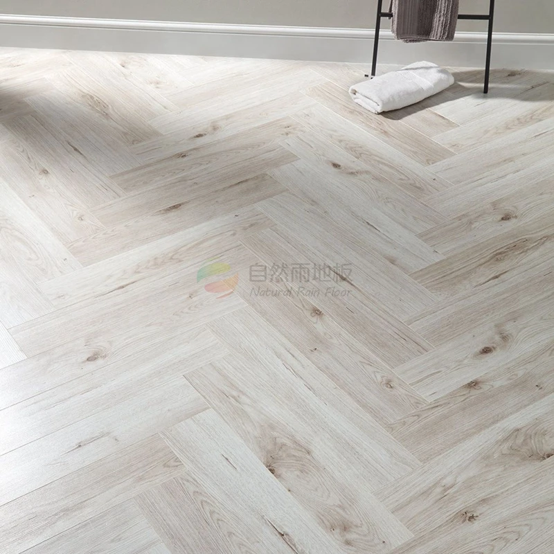 Manufacturers Turkey Old Design 15Mm White Gray Look Flooring Herringbone Parquet Laminate Floor